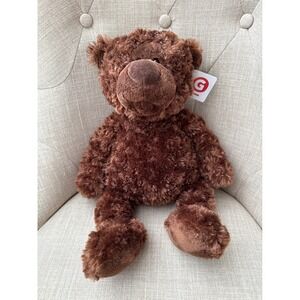 GUND Fluffy Chocolate Brown Teddy Bear Plush Toy Soft Cuddle Buddy #348429